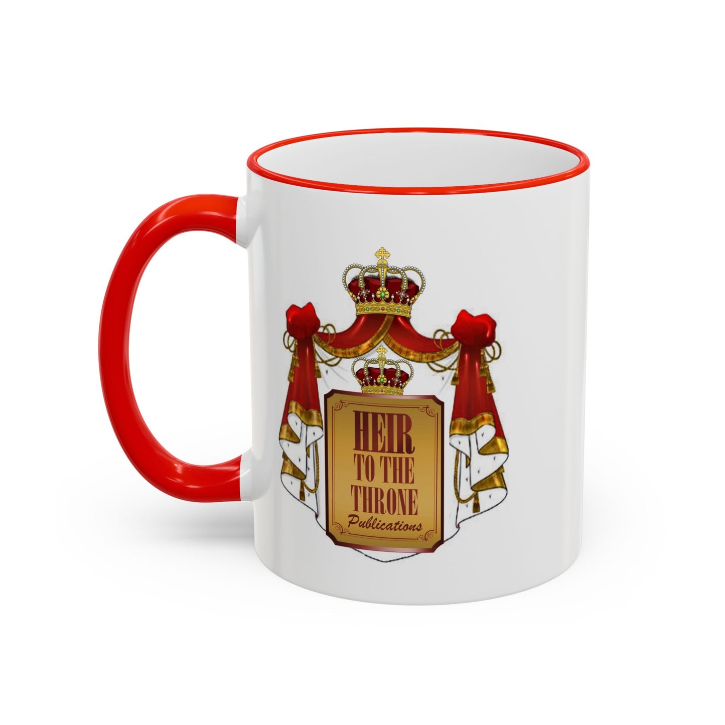 HT3 Entertainment Accent Rim Mug – Black-Handle Ceramic Coffee Cup