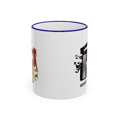 HT3 Entertainment Accent Rim Mug – Black-Handle Ceramic Coffee Cup