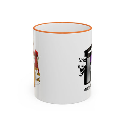 HT3 Entertainment Accent Rim Mug – Black-Handle Ceramic Coffee Cup
