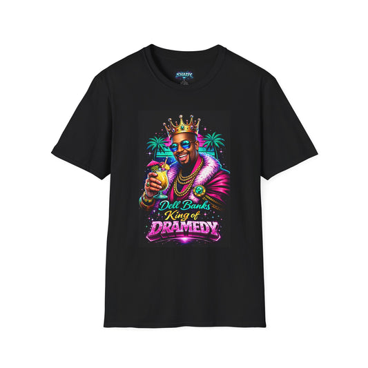 King of Dramedy T-Shirt 'Dell Banks' Retro Neon Comedy Tee